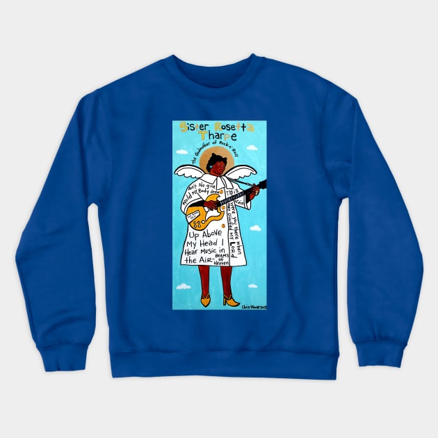 Sister Rosetta Tharpe Crewneck Sweatshirt by krusefolkart